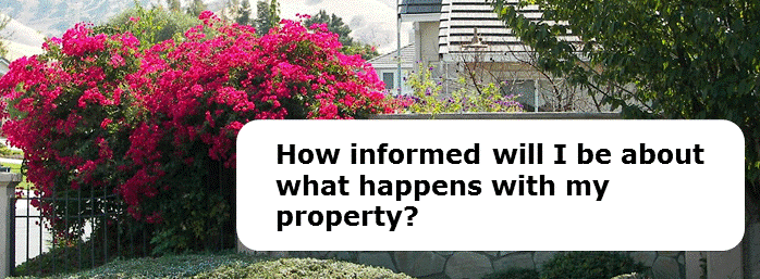 How informed will I be about what happens with my property - cropped
